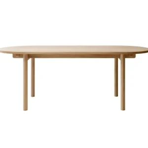 Nikari Basic bord, 200 x 80 x 73 cm, ovalt, ek