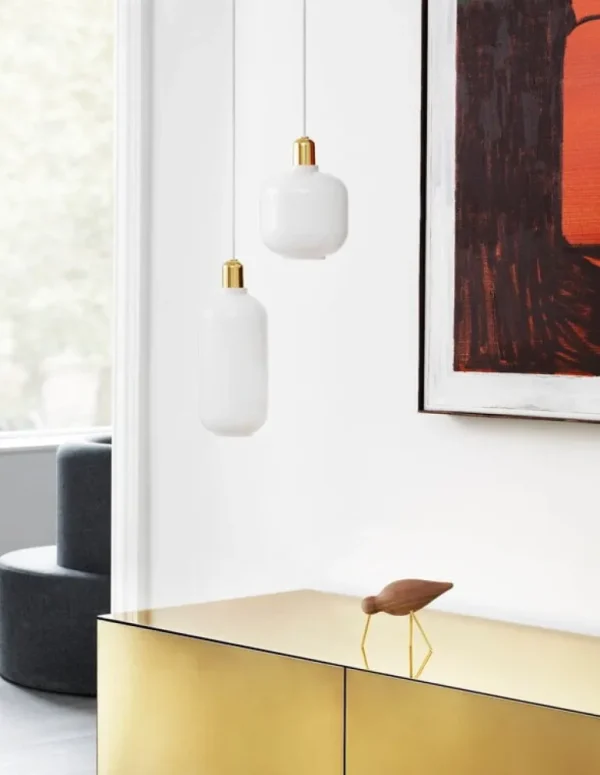 Normann Copenhagen Amp lampa, liten, vit - mässing