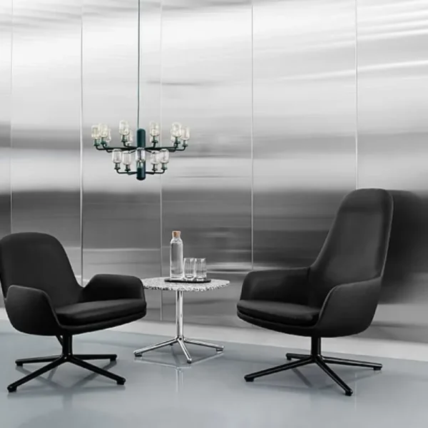 Normann Copenhagen Amp ljuskrona, liten, rök - svart