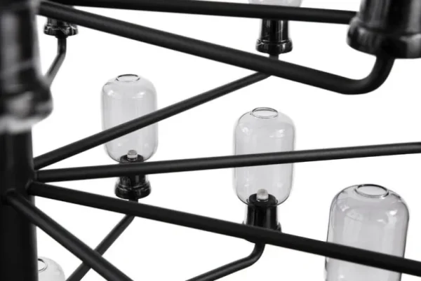 Normann Copenhagen Amp ljuskrona, stor, rök - svart