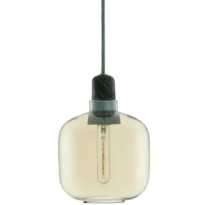 Normann Copenhagen Amp pendellampa, liten, guld - grön