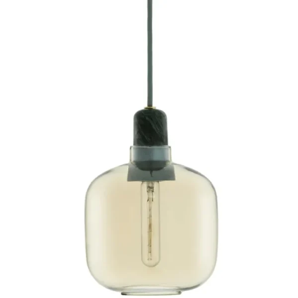 Normann Copenhagen Amp pendellampa, liten, guld - grön