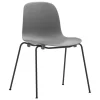 Normann Copenhagen Form stol, stapelbar, svart stål - grå