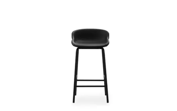 Normann Copenhagen Hyg barstol, 65 cm, svart - svart läder Ultra
