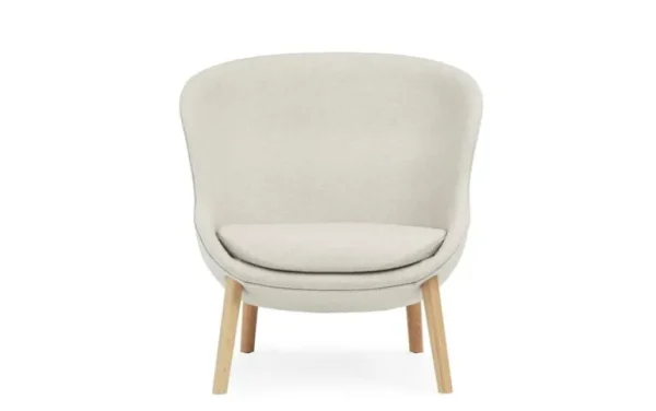 Normann Copenhagen Hyg loungefåtölj, låg, ek - Main Line linne 20