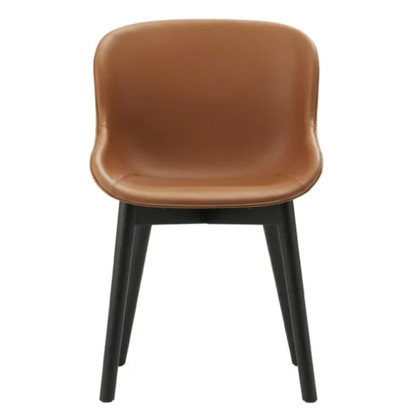 Normann Copenhagen Hyg stol, svart ek - brandy läder Ultra
