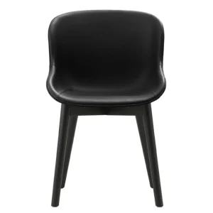 Normann Copenhagen Hyg stol, svart ek - svart läder Ultra