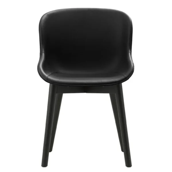 Normann Copenhagen Hyg stol, svart ek - svart läder Ultra