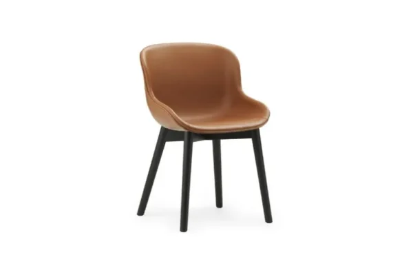 Normann Copenhagen Hyg stol, svart ek - brandy läder Ultra