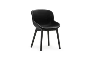 Normann Copenhagen Hyg stol, svart ek - svart läder Ultra