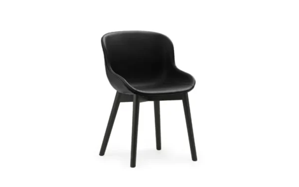 Normann Copenhagen Hyg stol, svart ek - svart läder Ultra