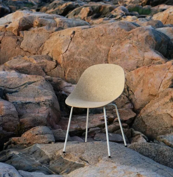 Normann Copenhagen Mat stol, gräddvitt stål – hampa