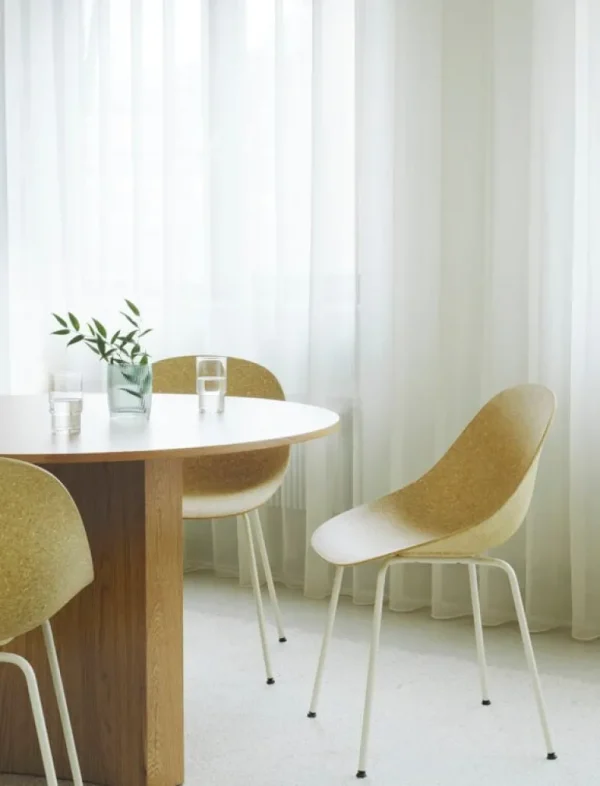 Normann Copenhagen Mat stol, gräddvitt stål – hampa