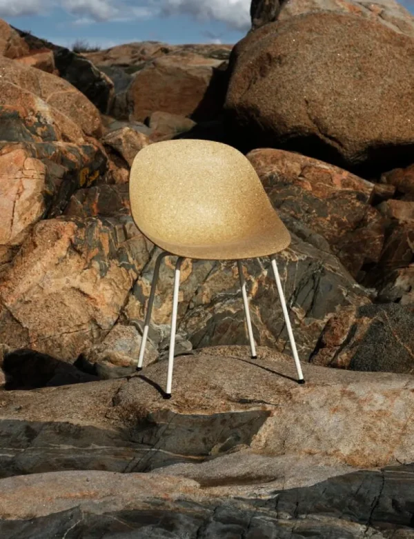 Normann Copenhagen Mat stol, gräddvitt stål – hampa