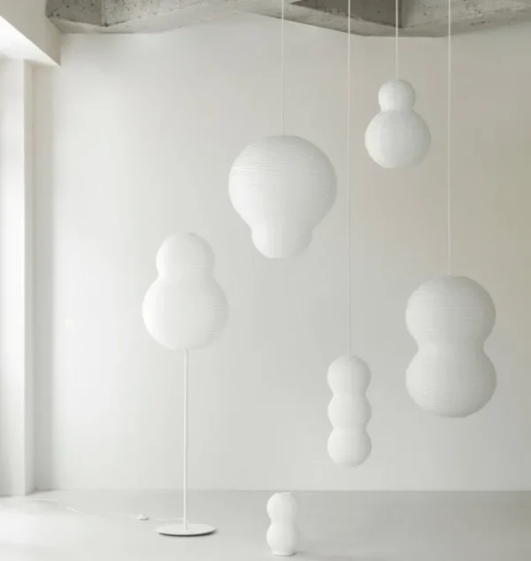 Normann Copenhagen Puff Twist lampskärm, vit