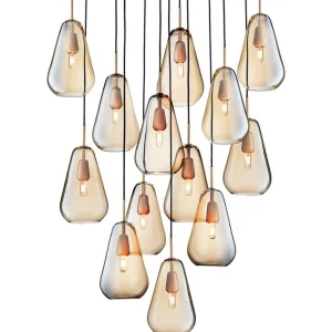 Nuura Anoli 13 pendellampa, guld
