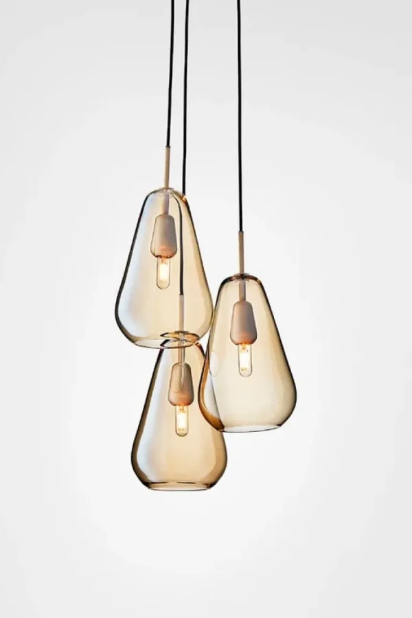 Nuura Anoli 3 pendellampa, guld