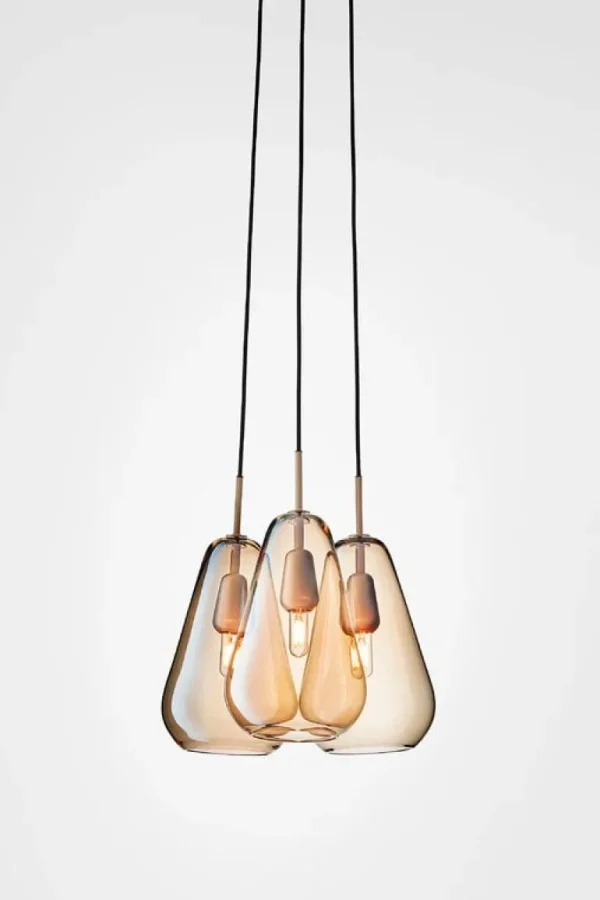 Nuura Anoli 3 pendellampa, guld