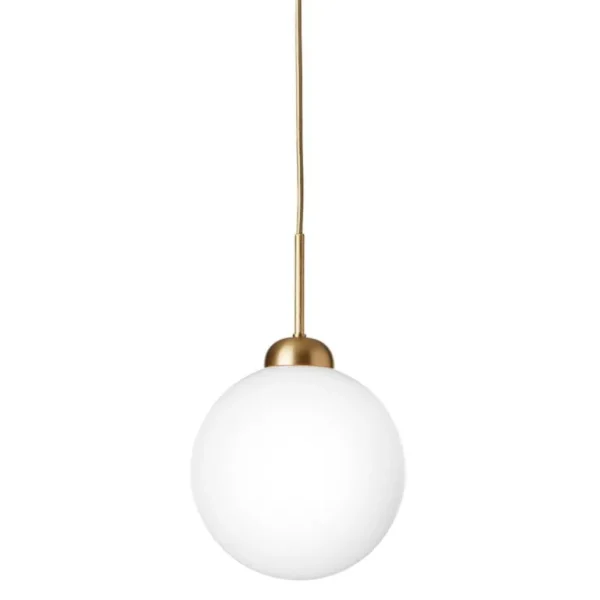 Nuura Apiales 1 pendellampa, stor, brushed brass - opal white