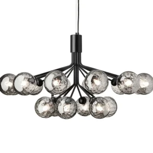 Nuura Apiales 18 pendellampa, satin black - optic smoked