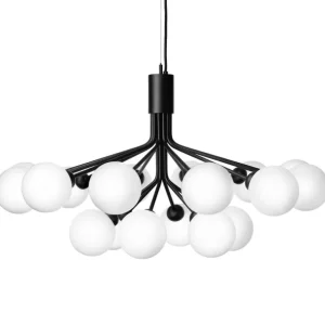 Nuura Apiales 18 pendellampa, satin black - opal white
