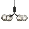 Nuura Apiales 6 pendellampa, satin black - optic smoked