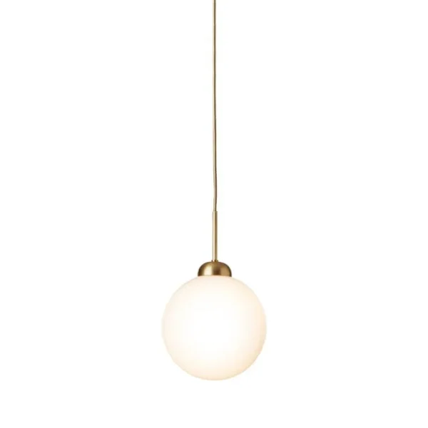Nuura Apiales 1 pendellampa, stor, brushed brass - opal white