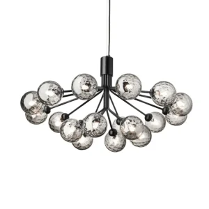 Nuura Apiales 18 pendellampa, satin black - optic smoked