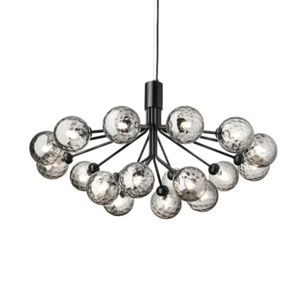 Nuura Apiales 18 pendellampa, satin black - optic smoked