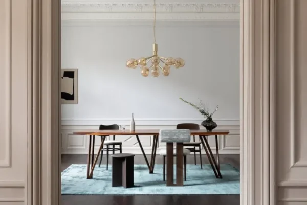 Nuura Apiales 18 pendellampa, brushed brass - optic gold