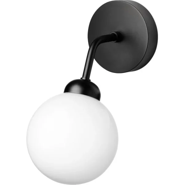 Nuura Apiales vägglampa, satinsvart - opalvit