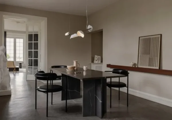 Nuura Florii 5 Linear pendellampa, mörk brons - vit