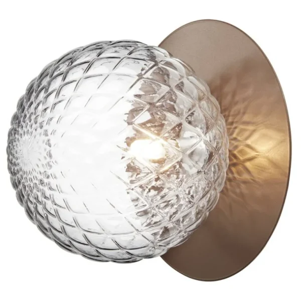 Nuura Liila 1 vägg-/taklampa, stor, mörk brons - optic clear