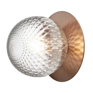 Nuura Liila 1 vägg-/taklampa, medium, mörk brons - optic clear
