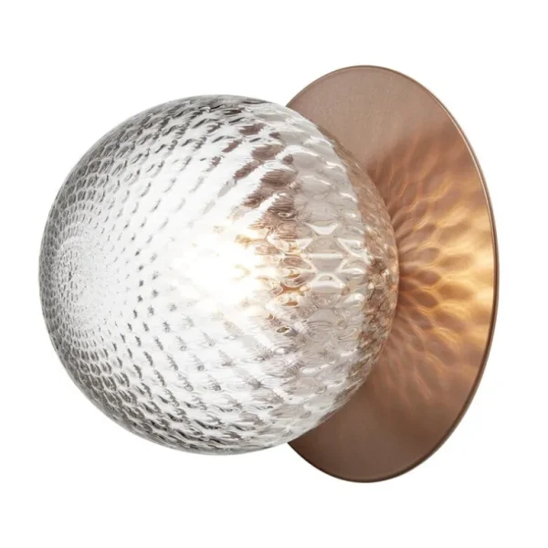 Nuura Liila 1 vägg-/taklampa, medium, mörk brons - optic clear