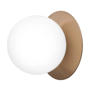 Nuura Liila 1 vägg-/taklampa, medium, mörk brons - opalvit