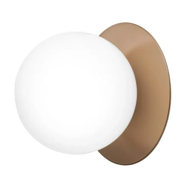 Nuura Liila 1 vägg-/taklampa, medium, mörk brons - opalvit