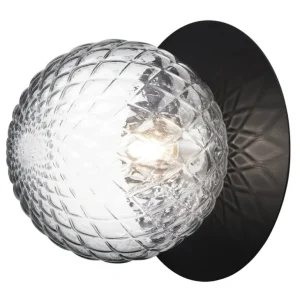 Nuura Liila 1 vägg-/taklampa, stor, svart - optic clear