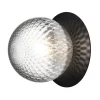 Nuura Liila 1 vägg-/taklampa, medium, svart - optic clear