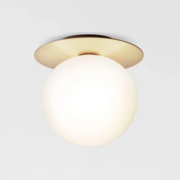 Nuura Liila 1 vägg/taklampa, stor, guld - opal