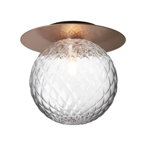 Nuura Liila 1 vägg-/taklampa, stor, mörk brons - optic clear