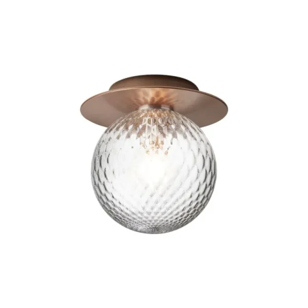Nuura Liila 1 vägg-/taklampa, medium, mörk brons - optic clear