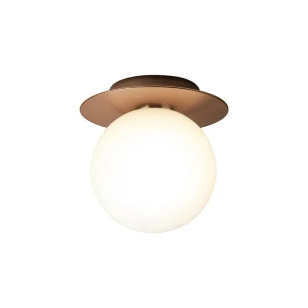 Nuura Liila 1 vägg-/taklampa, medium, mörk brons - opalvit