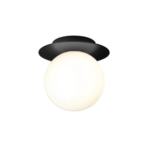 Nuura Liila 1 vägg-/taklampa, medium, svart - opalvit