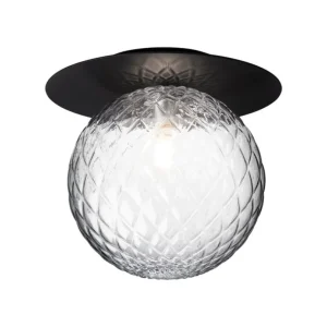 Nuura Liila 1 vägg-/taklampa, stor, svart - optic clear