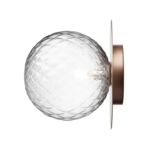 Nuura Liila 1 vägg-/taklampa, stor, mörk brons - optic clear