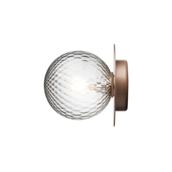 Nuura Liila 1 vägg-/taklampa, medium, mörk brons - optic clear