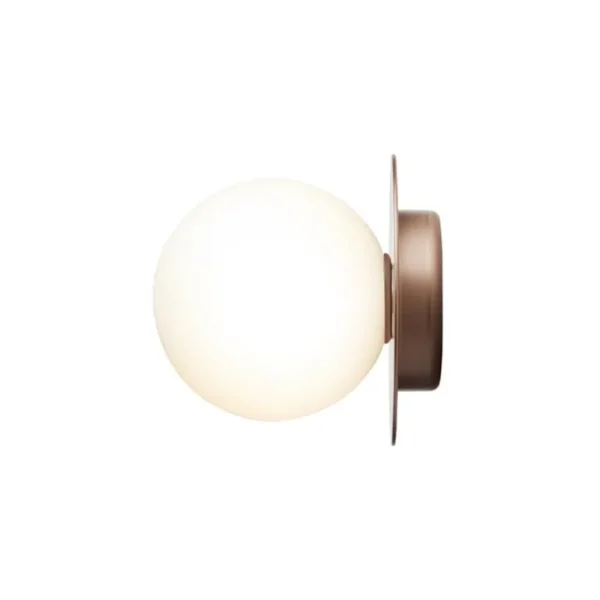 Nuura Liila 1 vägg-/taklampa, medium, mörk brons - opalvit