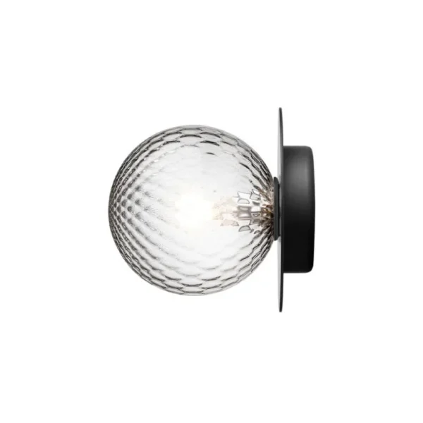 Nuura Liila 1 vägg-/taklampa, medium, svart - optic clear