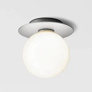 Nuura Liila 1 vägg/taklampa, medium, silver - opal